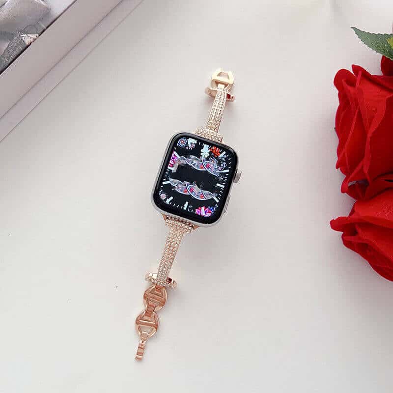 For Apple iWatch Bling Rhinestones 38 /40 /41 /42 /44 /45 /46 /49mm Bracelet Strap Wristband