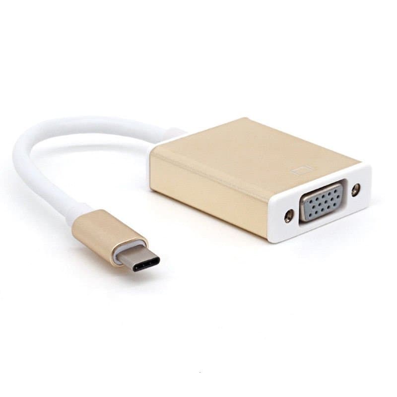 1080P USB 3.1 Type C Male to VGA Female Adapter Converter Cable For Macbook HDTV