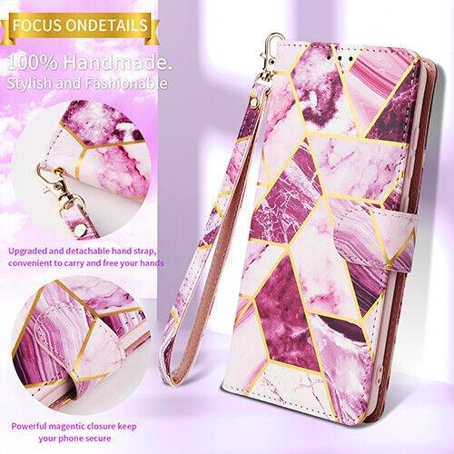 For Samsung Galaxy A Series Case Fashion Marble Painting Pattern Flip Wallet Case Leather Card Slots Stand Cover