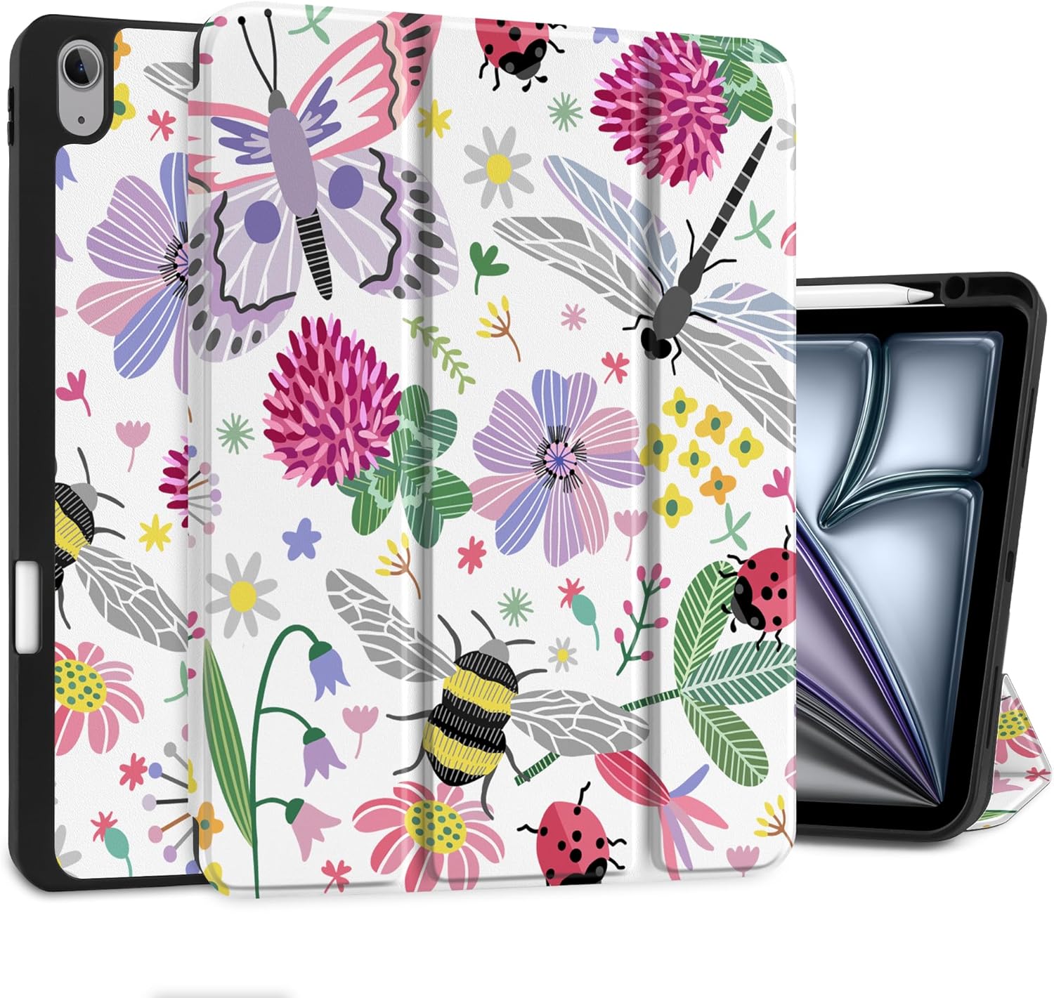 WITH PENCIL HOLDER Folio Smart Leather Magnetic Stand Case Cover For Apple iPad