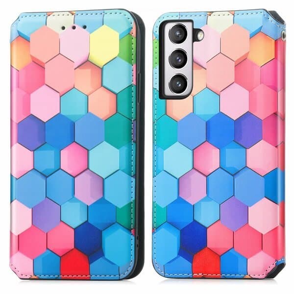 CaseNeo Colored Squares Case Cover For Samsung Galaxy S21 FE