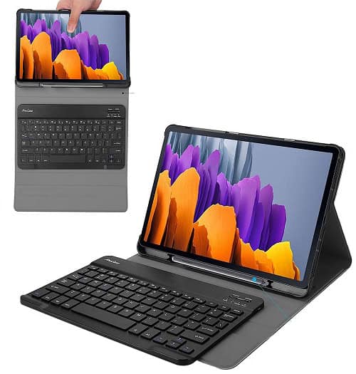 Samsung Galaxy Tab S7 Bluetooth Keyboard Case With Pencil Holder