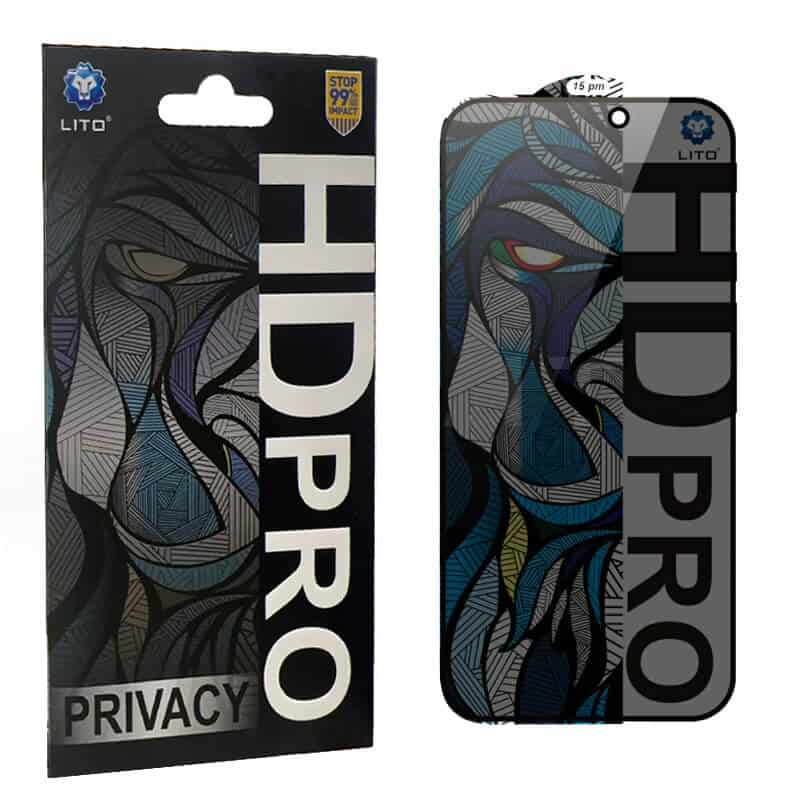 [ 1-10 ] LITO HD PRO Apple iPhone Screen Protector Tempered Glass Film Guard ( Black Edge AND Privacy )