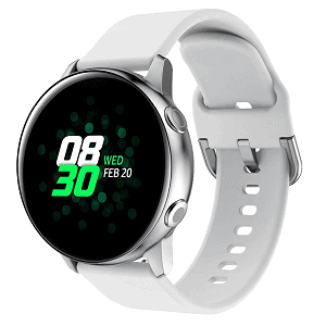 Garmin Vivomove 3 Silicone Wristband Adjustable Replacement Rubber Watch Band Kit (White)
