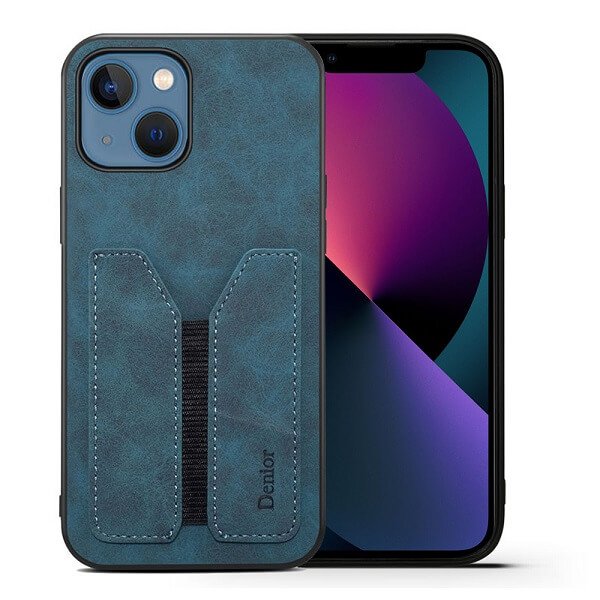 Blue Denior Apple iPhone 13 Mini Leather Case