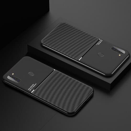 For Samsung Galaxy A11 Business Style Luxury Matte Soft Silicone Drop Resistant Case Cover (Black)