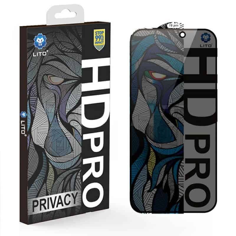 [ 1 PACK ] LITO HD PRO Apple iPhone Screen Protector Tempered Glass Film Guard ( Black Edge AND Privacy )