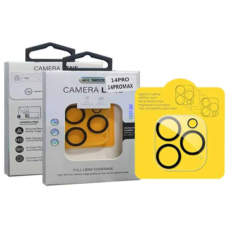 [ 1 Pack ] Apple iPhone Camera Lens Tempered Glass Anti Scratch Film Guard ( Clear and Black )