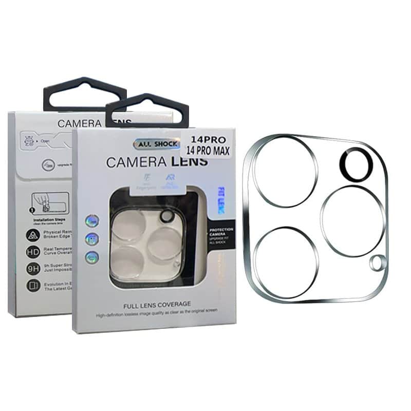 [ 1 Pack ] Apple iPhone Camera Lens Tempered Glass Anti Scratch Film Guard ( Clear and Black )