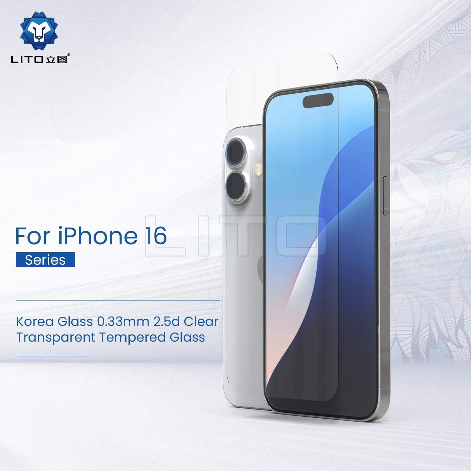 [ 1-10 ] LITO CLEAR Apple iPhone Screen Protector Tempered Glass Film Guard ( Clear )