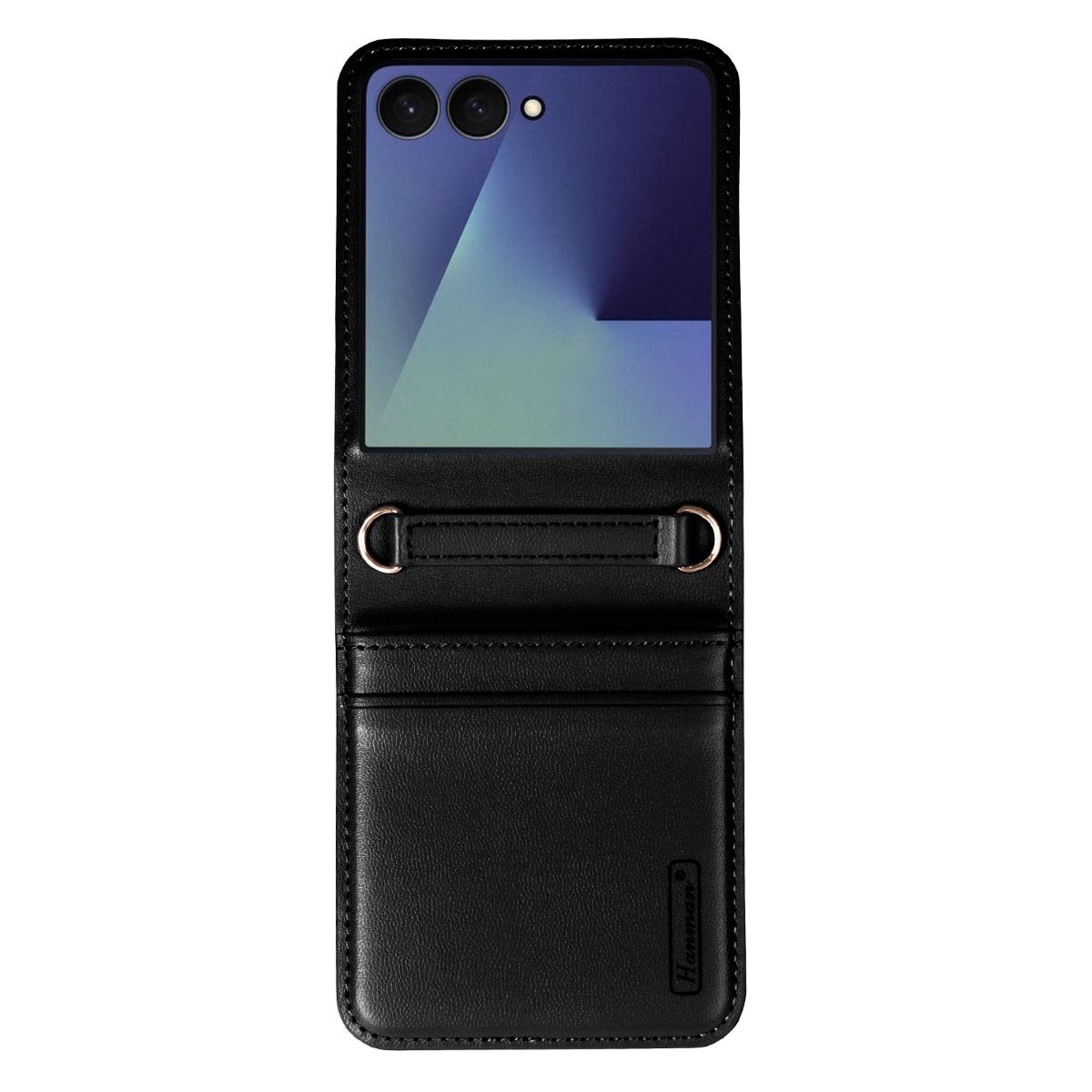 for Samsung Galaxy Z Flip Series Hanman PU Flip Leather Wallet Cover Case