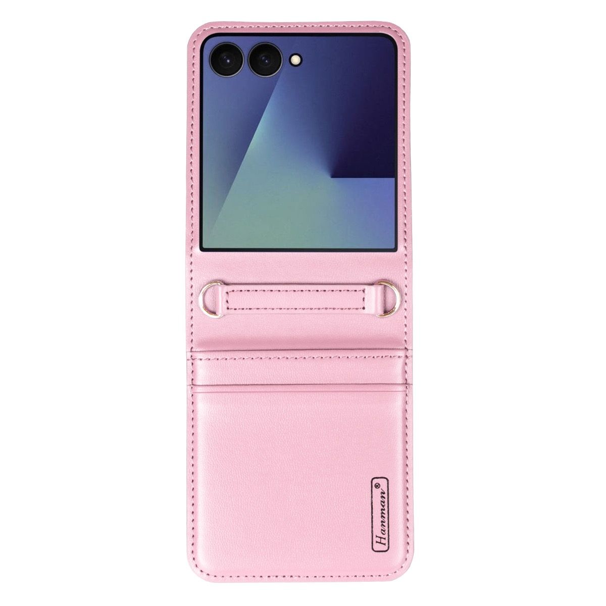 for Samsung Galaxy Z Flip Series Hanman PU Flip Leather Wallet Cover Case