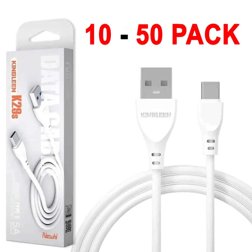 10X 20X 50X KINGLEEN (K29s) 1M 5A USB Type C Cable Fast Charging Charger Data Sync Cable Cord