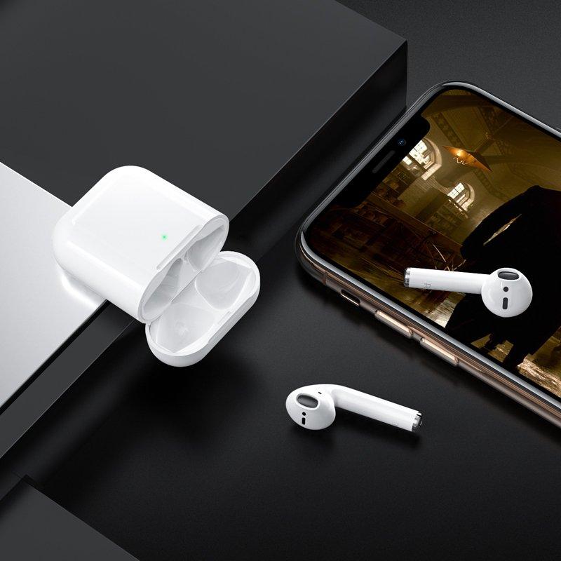 Borofone BW31 TWS True Wireless Stereo Bluetooth Earphone Earbud Touch Control Headphone Sports Earbuds Waterproof Headset Mic (White)