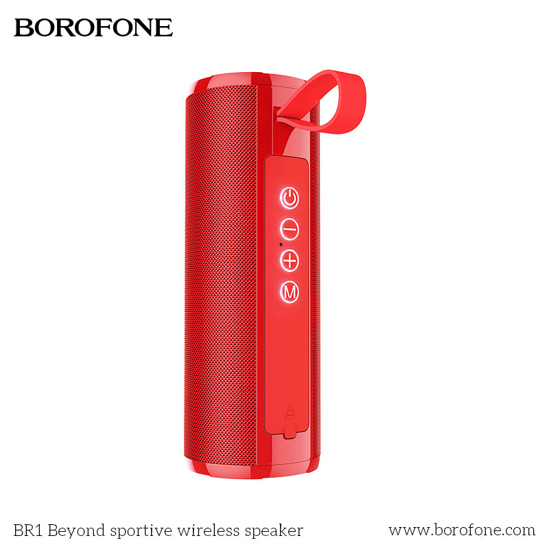 Borofone BR1 Beyond Sportive Waterproof iPX5 Bluetooth Wireless Speaker (Red)