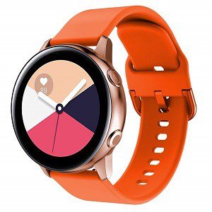 Garmin Vivomove 3 Silicone Wristband Adjustable Replacement Rubber Watch Band Kit (Orange)