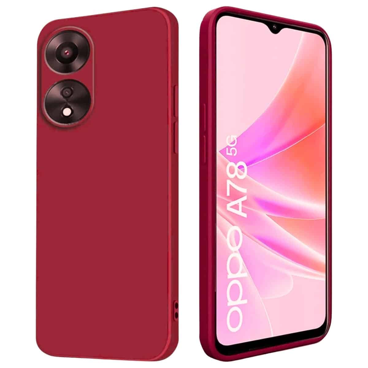 For Oppo Silicone Silky Soft Touch Full Protective Anti Scratch Cover with Microfiber Lining Back Case