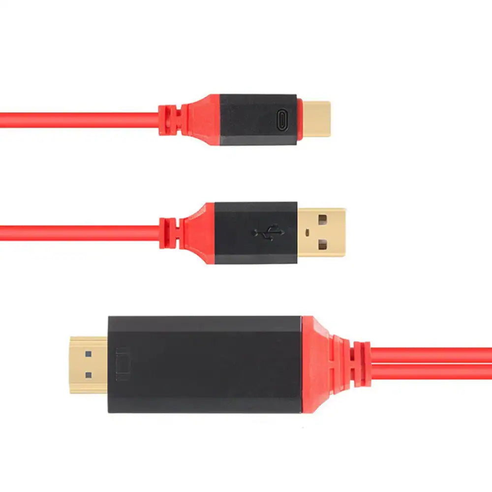 2M 4K@60Hz 1080P USB 3.1 Type C to HDMI Cable Adapter USB C Converter With USB Power Port For Samsung/Google/Laptop/Macbook/HD TV/Projector/Monitor