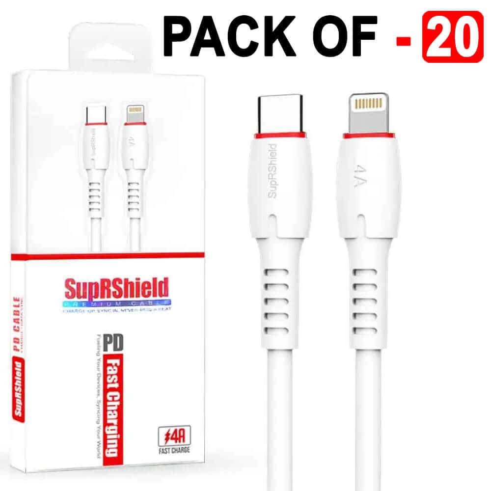 1X 10X 20X SupRShield PD 60W 4A USB Type C to Lightning Super Fast Charging Cable For Apple iPhone iPad AirPods ProiPod