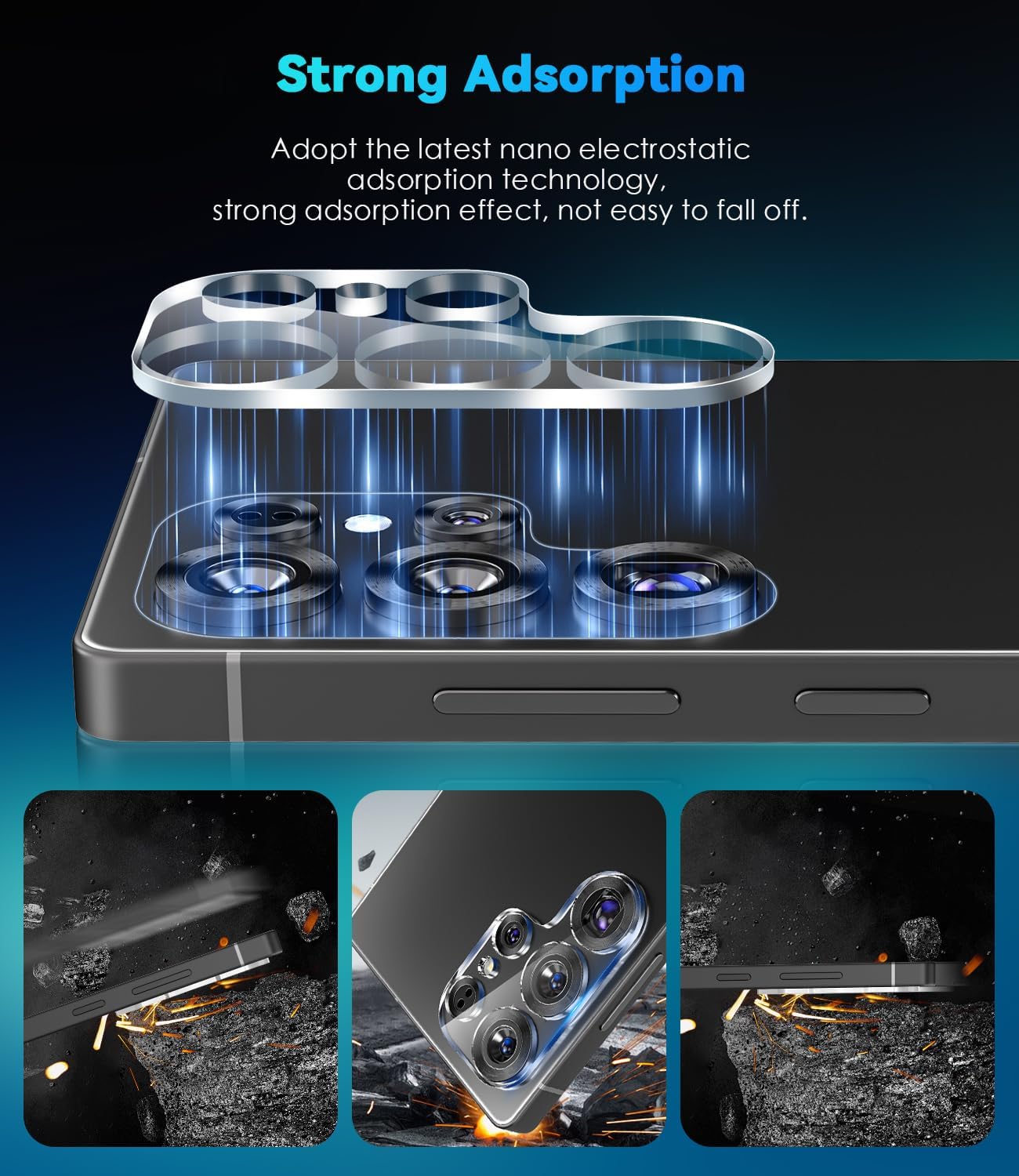 [ 1 Pack ] For Samsung Galaxy Camera Lens Screen Protector Anti Scratch Tempered Glass Film Guard ( Clear)