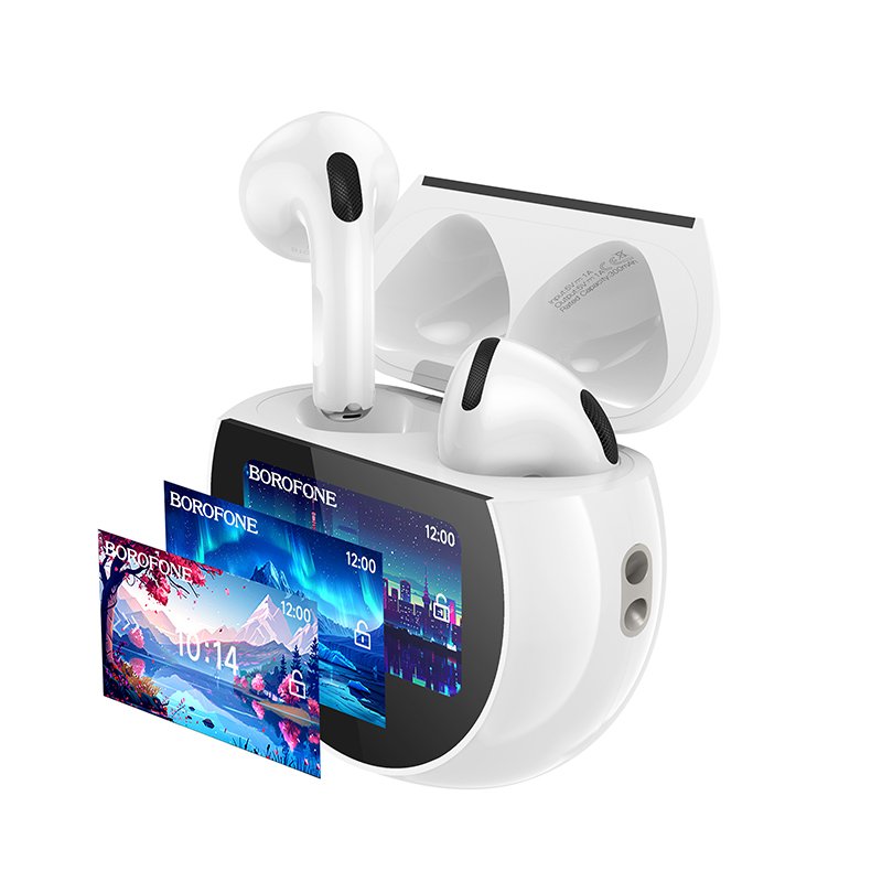 Borofone BW87 Mist True TWS True Wireless BT 5.4 Bluetooth Sports Earbuds Headset With Touch Screen for ios/Android