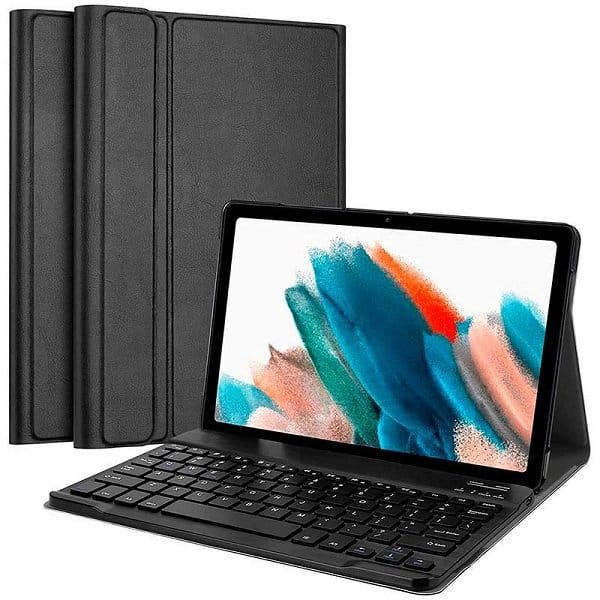 Samsung Galaxy Tab A8 10.5 2021 Detachable Wireless Bluetooth Keyboard Case, Lightweight Protective Slim Folio Leather Smart Cover