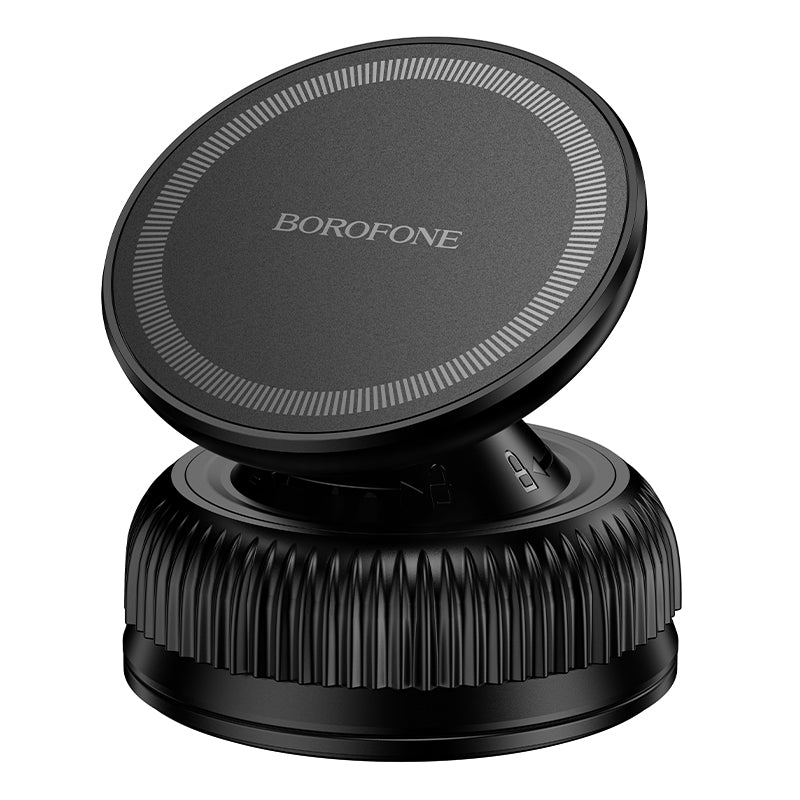 Borofone BH139 360° Rotating Strong Magnet Vacuum Adsorption Suction Cup Car Mount Mobile Phone Holder, Universal Phone Mount for Car, Home & Gym Use.
