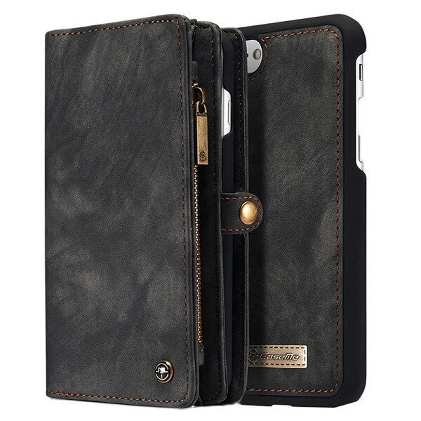 Apple iPhone 7 Plus /8 Plus Black Detachable Pouch Wallet Flip Case