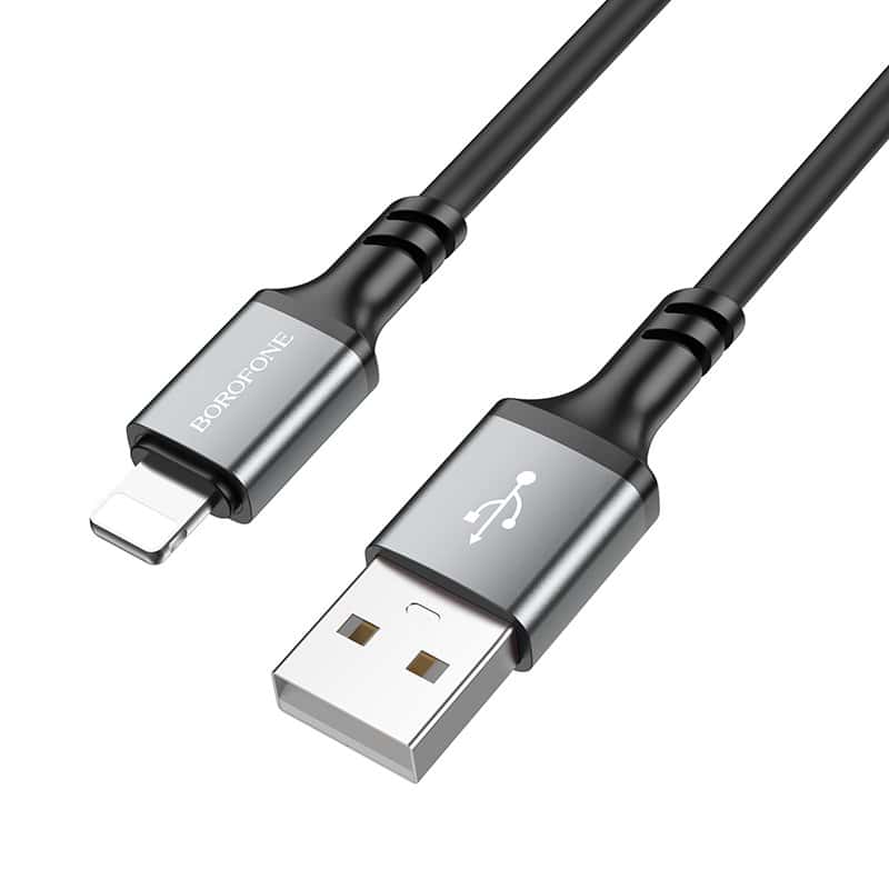 Borofone BX83 1M USB A to Lightning Silicone Fast Charging Charger Data Sync Cable Cord For iPhone/iPad