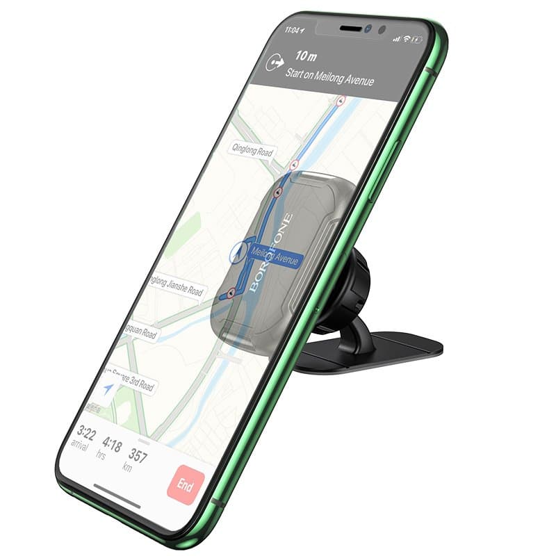 Borofone BH36 Voyage Center Console Magnetic Car Mount Mobile Phone Holder (Black)