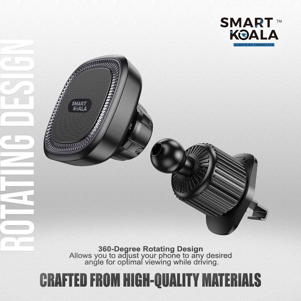 Smart Koala 360 Degree Rotating Air Vent Strong Magnetic Air Vent Car Mount Mobile Phone Holder for 4.5-7 inch iPhone Samsung Google Nokia Oppo Motorola