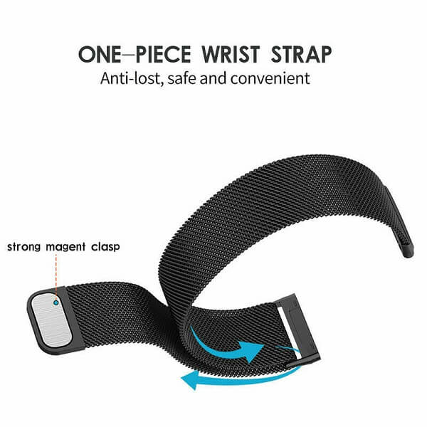 For Samsung Galaxy Watch 4 5 Pro  40 /42 /44 /45 /46mm Classic Replacement Wristband Adjustable Stainless Steel Milanese Wrist Band Strap For Women Men Unisex