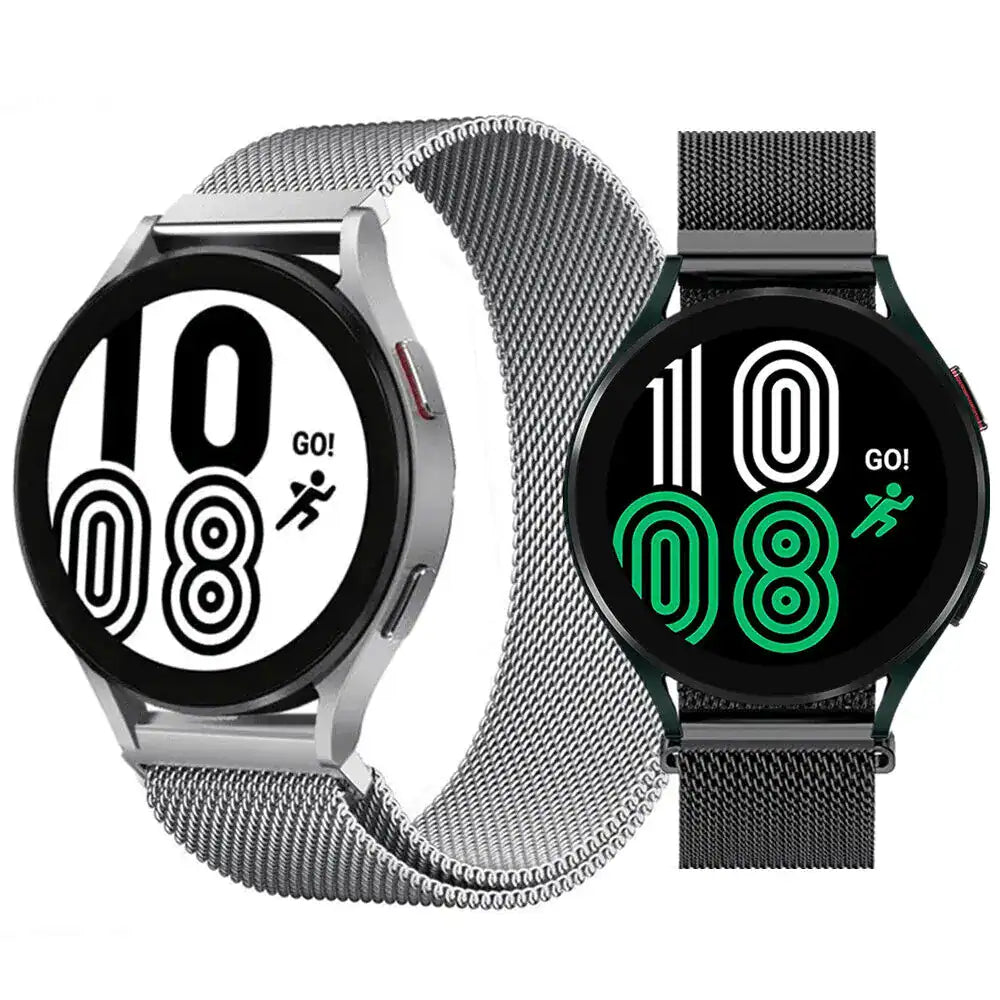 Samsung Galaxy Watch 7 FE 6 5 4 3 Pro Active 2 Gear S2 Stainless Steel Adjustable Milanese Strap