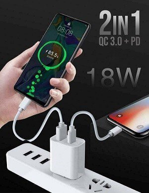 20W SupRShield Dual PD +USB Type C SAA Certified Fast Charging Wall Plug Charger Adapter For Apple iPhone Samsung Galaxy Google Nokia Oppo Huawei iPad