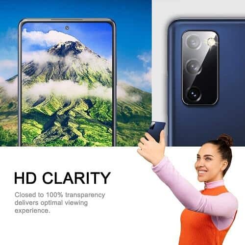 Samsung Galaxy S20 FE Camera Lens Tempered Glass Screen Protector Film [2 Pack]