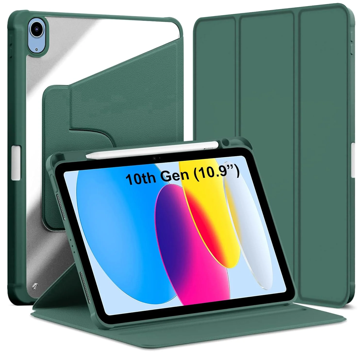 WITH PENCIL HOLDER Rotaing Folio Smart Leather Magnetic Stand Case Cover For Apple iPad 10th Gen / 11th Gen (A16) 2025