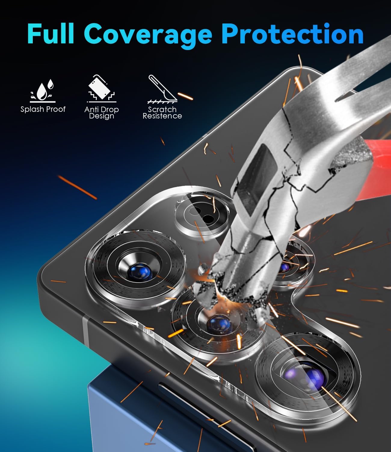 [ 1 Pack ] For Samsung Galaxy Camera Lens Screen Protector Anti Scratch Tempered Glass Film Guard ( Clear)