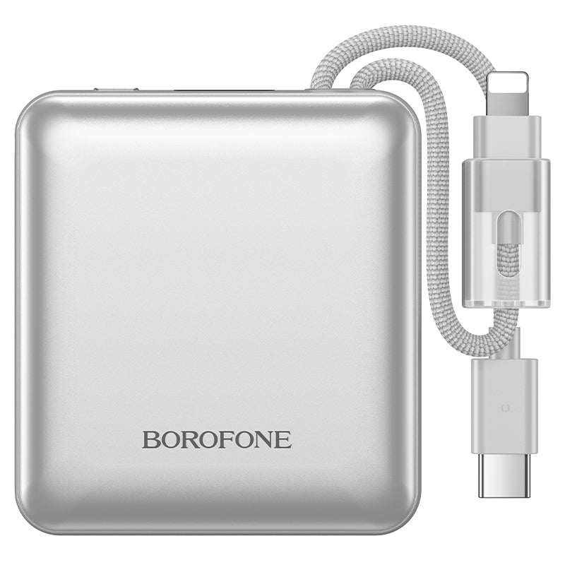 Borofone BJ93 3C CCC Certified 10000mAh PD20W Fast Charging Mini Power Bank with Built in Cable & Led Display