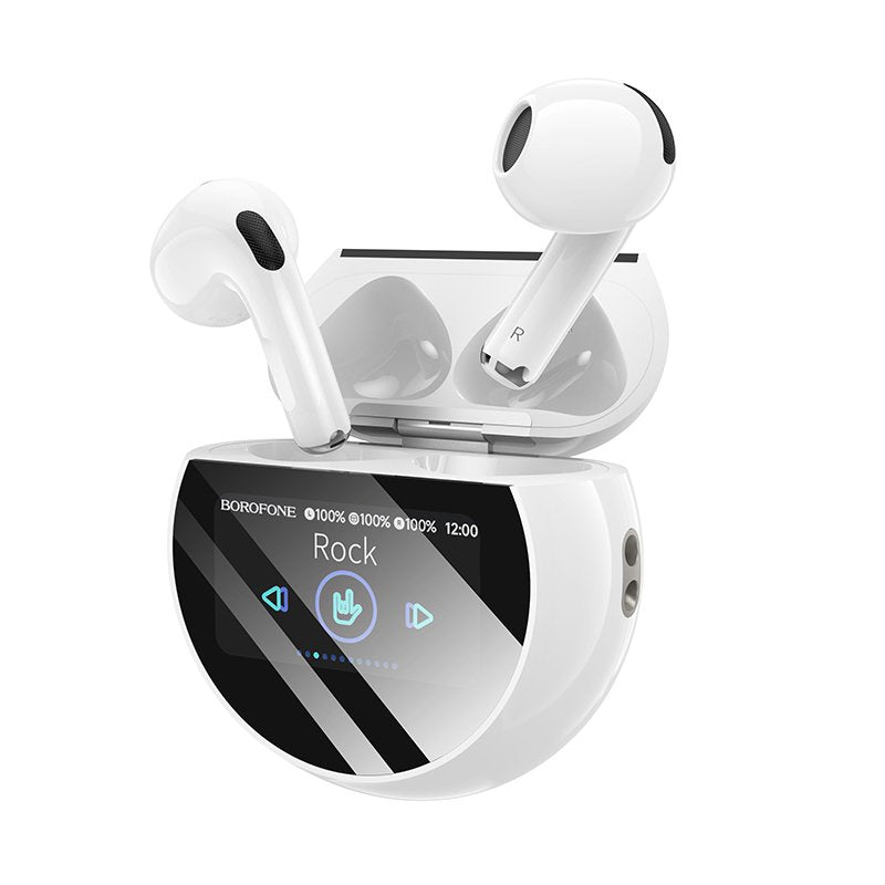 Borofone BW87 Mist True TWS True Wireless BT 5.4 Bluetooth Sports Earbuds Headset With Touch Screen for ios/Android
