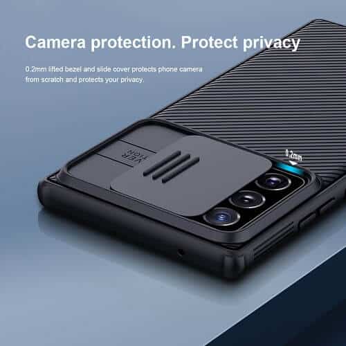 For Samsung Galaxy Note Case, Nillkin CamShield Series Slim Stylish Protective Case With Slide Camera Cover - Black