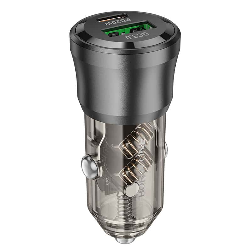 Borofone BZ25 38W PD20W PD USB Type C + QC3.0 USB A Fast Charging Quick Charger Car Charger Socket Adapter