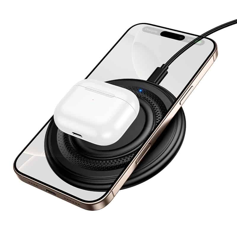 Borofone BQ40 Crown Desktop 15W Wireless Fast Charging Quick Charger For iPhone/Samsung/Google/Xiaomi/Universal