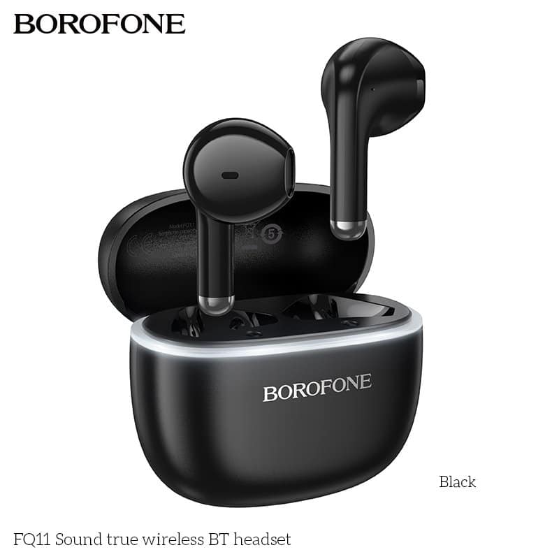 Borofone FQ11 TWS True Wireless BT 5.4 Bluetooth Sports Earbuds Headset For iPhone/Samsung/Moto/Nokia/Oppo