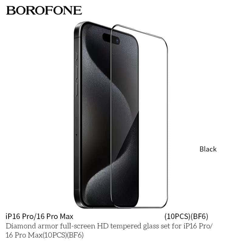 [1-10 Pack] Borofone Apple iPhone Screen Protector Tempered Glass Film Guard ( Privacy and Black Edge )