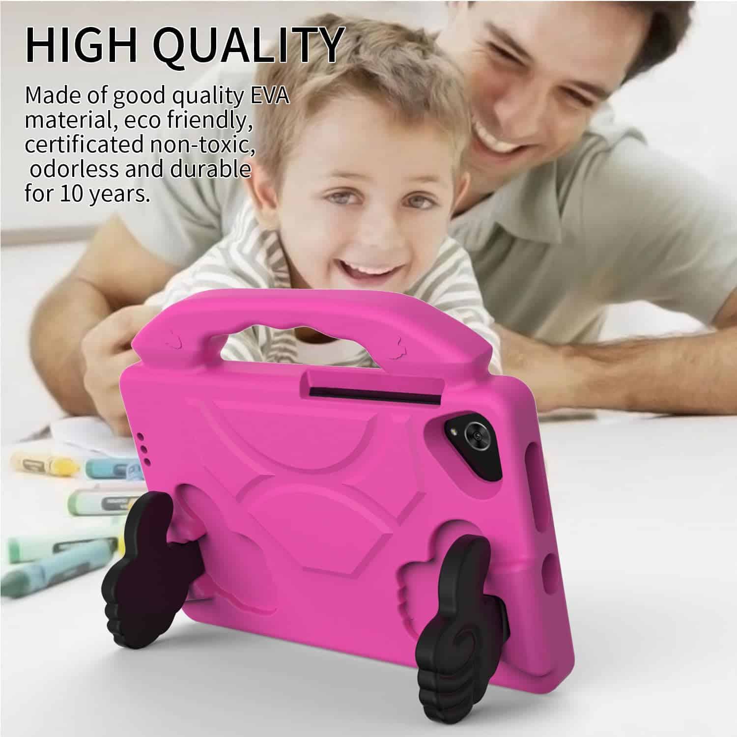 For Apple iPad Series Thumbs UP Kids Lightweight Convertible Handle Protective Shockproof Case