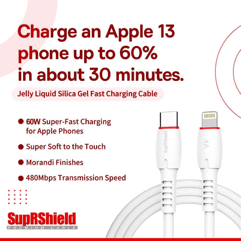 1X 10X 20X SupRShield PD 60W 4A USB Type C to Lightning Super Fast Charging Cable For Apple iPhone /iPad /AirPods Pro/iPod