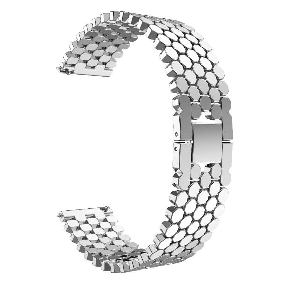 For Samsung Galaxy Watch 7 FE 6 5 4 Clasic Pro Active Gear 40/42/43/44/45/46/47mm Stainless Steel Fish Link Bracelet Strap Wristband