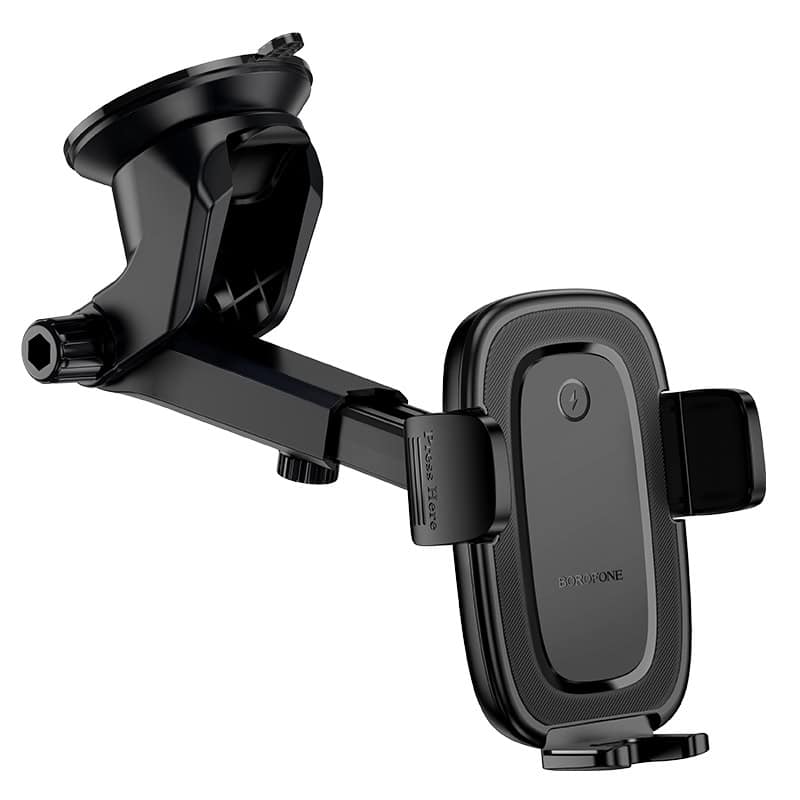Borofone BH223 Follower Push Type 15W Fast Charging Quick Charger Wireless Car Mobile Phone Holder