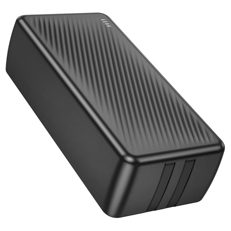 Borofone BJ57B 30000mAh 22.5W+PD20W Fast Charging Charger Portable High Capacity Power Bank With Type C & Lightning Cable (Black)
