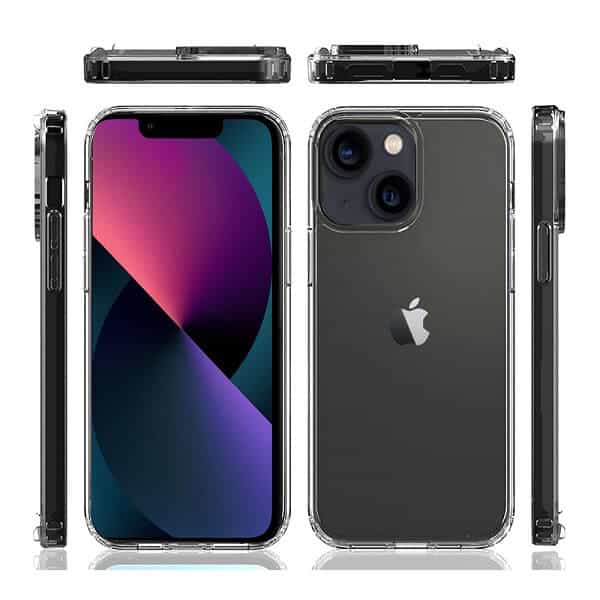 For iPhone 7 8 SE 2022 X XR XS 11 12 13 14 15 16 Pro MAX Plus Slim With 4 Corners Hard Clear Shockproof Bumper Cover